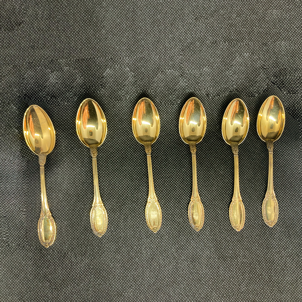 Italian teaspoons from the 50s with decorated handle